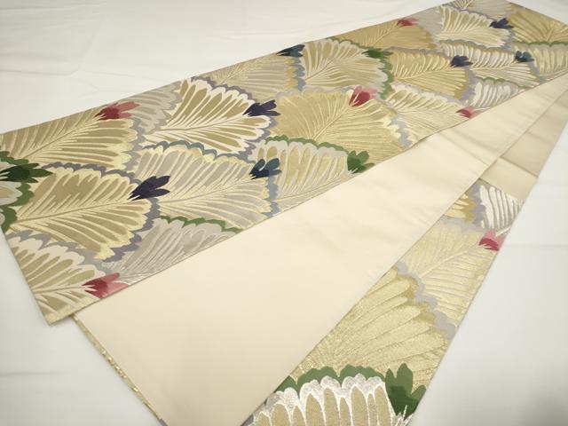 平和屋着物▼六通柄袋帯 華宴 若松彩映文 金銀糸 正絹 逸品 AABF7697wj