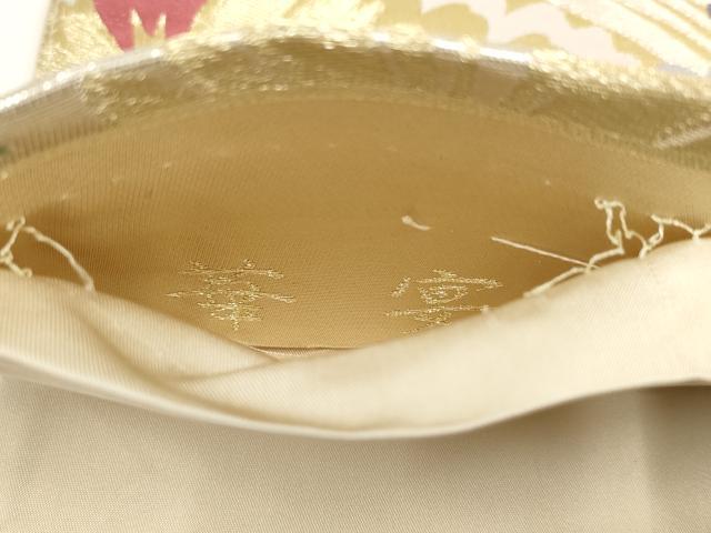 平和屋着物▼六通柄袋帯 華宴 若松彩映文 金銀糸 正絹 逸品 AABF7697wj