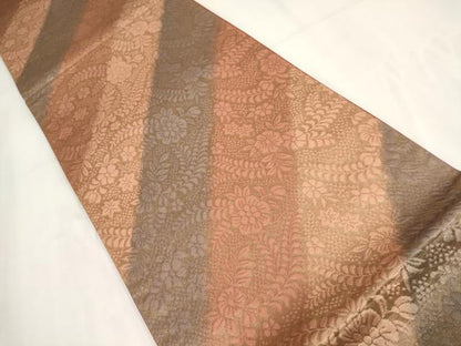 平和屋着物◎全通柄袋帯 斜め取り花文 正絹 逸品 AABF8052wj