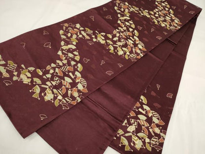 平和屋着物◎六通柄京袋帯 扇面文 金糸 正絹 逸品 AABF8069wj