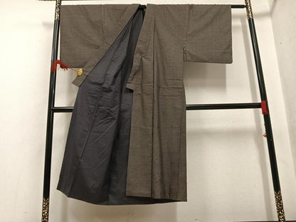 平和屋着物●男性 本場大島紬 アンサンブル 古代染色純泥染め 西郷絣 村田満作 証紙付き 正絹 逸品 AABF8084ph
