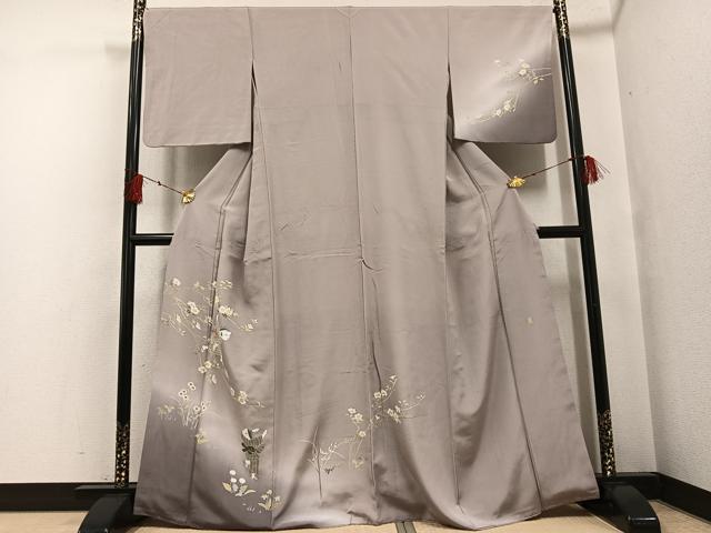 平和屋着物●訪問着 友禅 作家物 童子花文 正絹 逸品 AABF8087ph