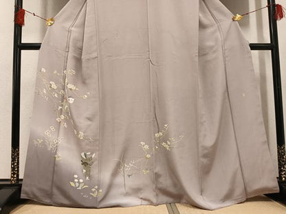 平和屋着物●訪問着 友禅 作家物 童子花文 正絹 逸品 AABF8087ph