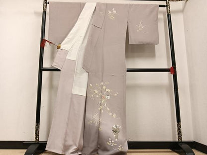 平和屋着物●訪問着 友禅 作家物 童子花文 正絹 逸品 AABF8087ph