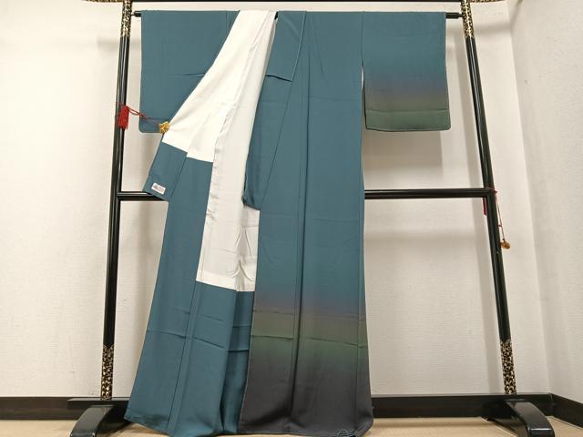 平和屋着物●訪問着 霞文 暈し染め やまと誂製 反端付き 正絹 逸品 未使用 AABF8089ph