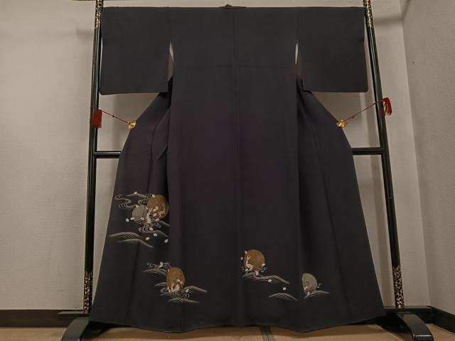 平和屋着物●訪問着 月兎 金銀彩 正絹 逸品 AABF8092ph