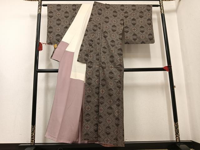 平和屋着物●本場大島紬 一元絣 正絹 逸品 AABF8096ph