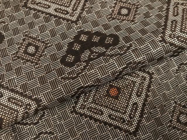 平和屋着物●本場大島紬 一元絣 正絹 逸品 AABF8096ph
