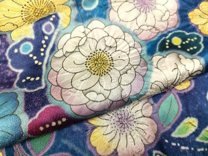 平和屋着物●豪華振袖 辻が花 絞り 暈し染め 金通し地 正絹 逸品 AABF8097ph