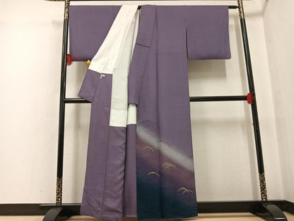 平和屋着物●染色の魔術師 染乃座・大久保玄才 そめのざ玄才 色留袖 雪芝文 暈し染め 金糸 正絹 逸品 AABF8098ph