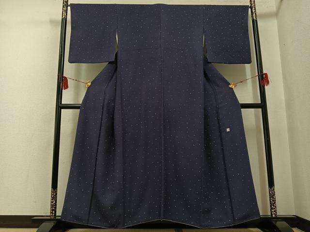 平和屋着物●上質な小紋 作家物 霞文 正絹 逸品 AABF8099ph