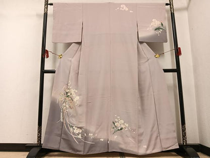 平和屋着物●訪問着 友禅 胡蝶蘭 暈し染め 正絹 逸品 AABF8100ph