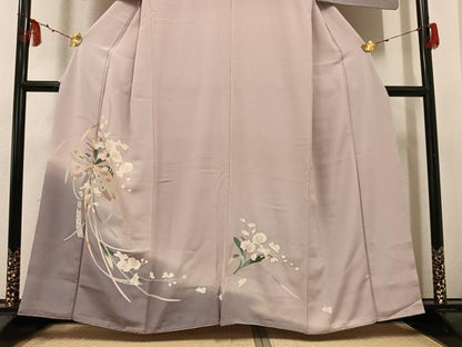 平和屋着物●訪問着 友禅 胡蝶蘭 暈し染め 正絹 逸品 AABF8100ph