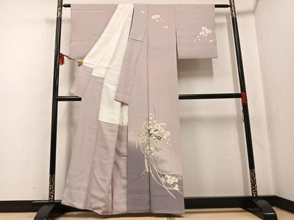 平和屋着物●訪問着 友禅 胡蝶蘭 暈し染め 正絹 逸品 AABF8100ph