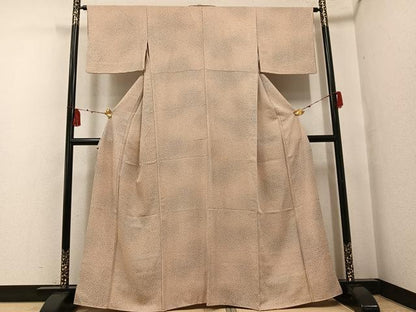 平和屋着物●上質な小紋 型染め 花尽くし 暈し染め 正絹 逸品 AABF8102ph