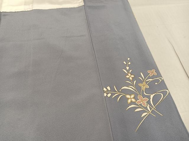 平和屋着物●豪華色留袖 駒刺繍 流水草花文 暈し染め 金彩 正絹 逸品 AABF8108ph