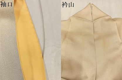 平和屋着物●螺鈿作家 藤本隆士 訪問着 花鳥鏡裏文 暈し染め 金銀彩 正絹 逸品 AABF8111ph