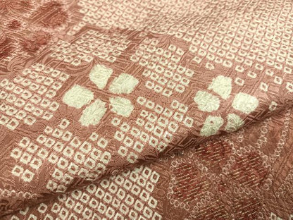 平和屋着物●訪問着 総絞り 草花文 金彩 正絹 逸品 AABF8116ph