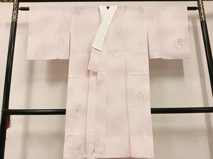 平和屋着物●長襦袢 無双仕立て 雪輪草花文 暈し染め 正絹 逸品 未使用 AABF8119ph