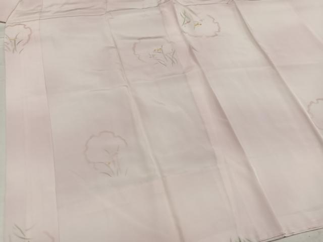 平和屋着物●長襦袢 無双仕立て 雪輪草花文 暈し染め 正絹 逸品 未使用 AABF8119ph