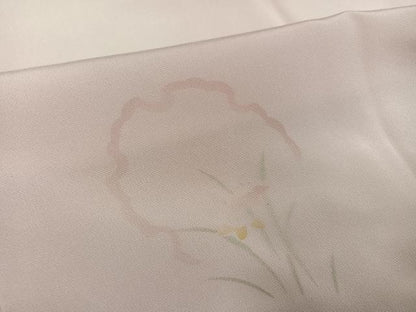 平和屋着物●長襦袢 無双仕立て 雪輪草花文 暈し染め 正絹 逸品 未使用 AABF8119ph