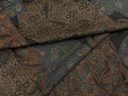 平和屋着物●本場大島紬 カタス9マルキ 誰が袖花文 正絹 逸品 未使用 AABF8120ph