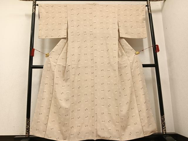 平和屋着物●上質な小紋 草木文 正絹 逸品 AABF8127ph
