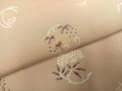 平和屋着物●上質な小紋 草木文 正絹 逸品 AABF8127ph
