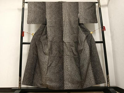 平和屋着物●本場大島紬 カタス9マルキ 間道 正絹 逸品 AABF8128ph