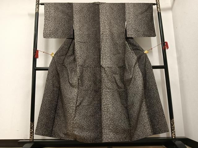 平和屋着物●本場大島紬 カタス9マルキ 間道 正絹 逸品 AABF8128ph
