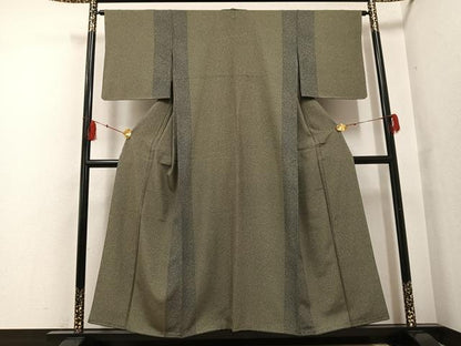 平和屋着物●上質な小紋 間道 正絹 逸品 AABF8131ph