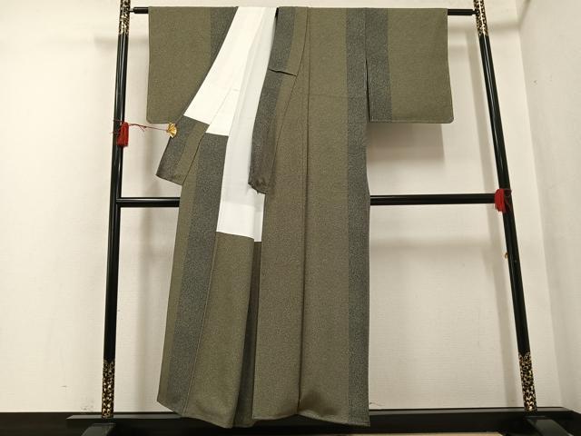 平和屋着物●上質な小紋 間道 正絹 逸品 AABF8131ph
