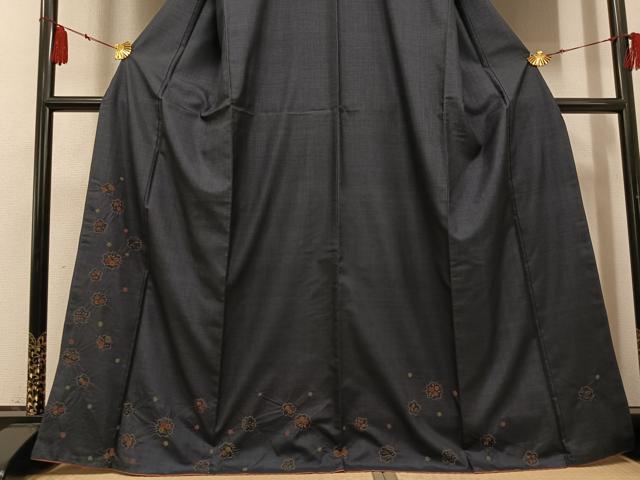 平和屋着物●訪問着 本場大島紬 一元7マルキ 絞り 草花文 正絹 逸品 AABF8142ph