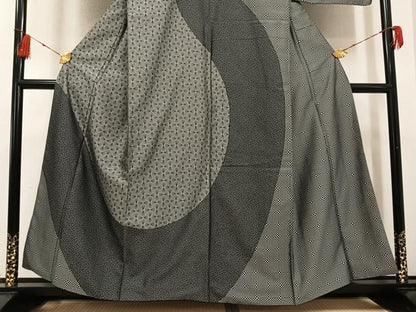 平和屋着物●お召 訪問着 舞蝶流線文 正絹 逸品 AABF8150ph