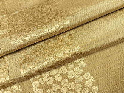 平和屋着物●お召 市松地紋 正絹 逸品 未使用 AABF8151ph