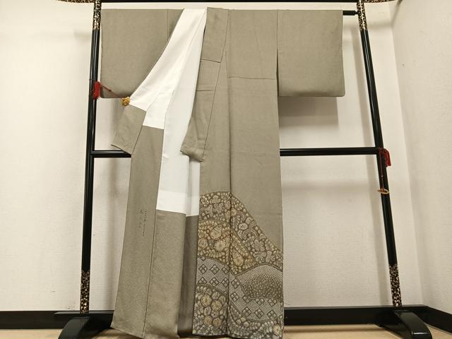 平和屋着物●樋熊哲也 色留袖 辻が花 絞り 手描き 正絹 逸品 AABF8152ph