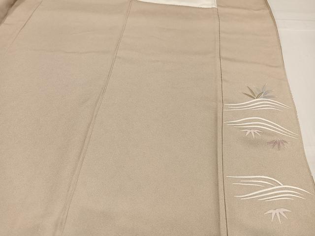 平和屋着物●訪問着 友禅 駒刺繍 梅笹籬文 金彩 正絹 逸品 AABF8154ph