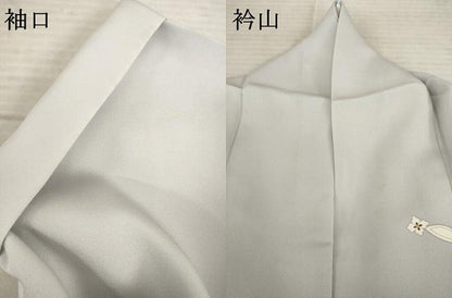 平和屋着物●訪問着　友禅　横段七宝花文　暈し染め　三越扱い　丹後ちりめん　反端付き　正絹　逸品　AABF8161ck