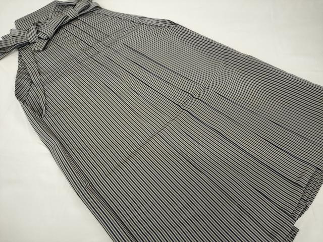 平和屋着物●男性 行灯袴 縞 正絹 逸品 AABF8162ck
