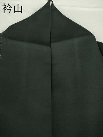 平和屋着物●訪問着 刺繍 花唐草文 黒緑色地 暈し染め 金彩 ロング丈 正絹 逸品 AABF8164ck