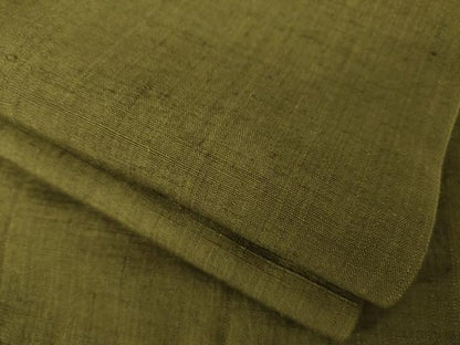 平和屋着物●男性 紬 アンサンブル 色無地 璃寛茶色 正絹 逸品 AABF8165ck