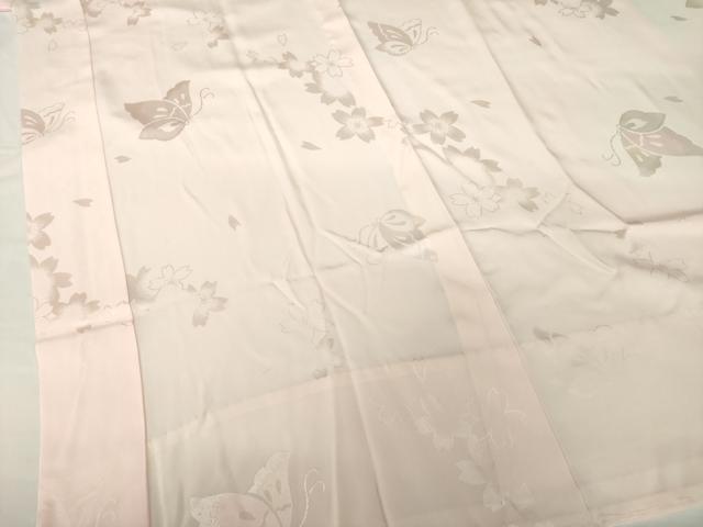 平和屋着物●振袖用長襦袢 無双仕立て 舞蝶文 暈し染め 正絹 逸品 AABF8167ck