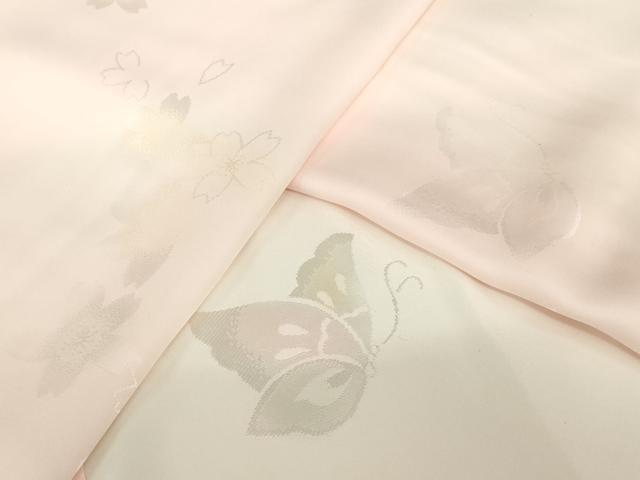 平和屋着物●振袖用長襦袢 無双仕立て 舞蝶文 暈し染め 正絹 逸品 AABF8167ck