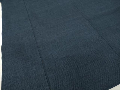 平和屋着物●男性　綿薩摩　東郷織物謹製　手織　160亀甲　實篤　永江明夫(正藍染)　160亀甲　綿　逸品　AABF8172ck