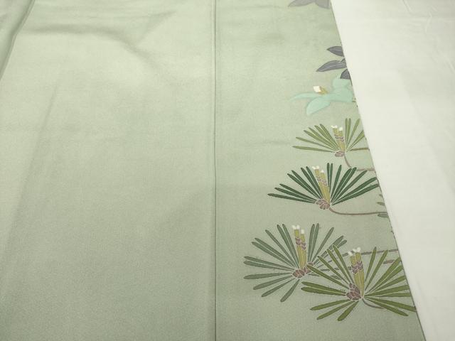 平和屋着物●訪問着 友禅 作家物 枝花文 正絹 逸品 AABF8173ck