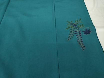 平和屋着物●前田仁仙　仁仙更紗　訪問着　刺繍　更紗花鳥文　正絹　逸品　AABF8175ck