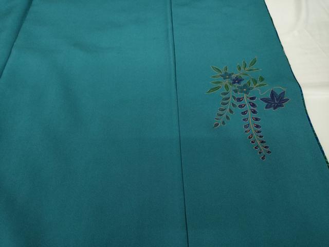 平和屋着物●前田仁仙　仁仙更紗　訪問着　刺繍　更紗花鳥文　正絹　逸品　AABF8175ck