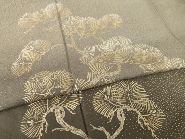 平和屋着物●金彩友禅 卓越技能者・名工・和田光正 訪問着 夢蒔絵 松 暈し染め 金彩 正絹 逸品 AABF8176ck