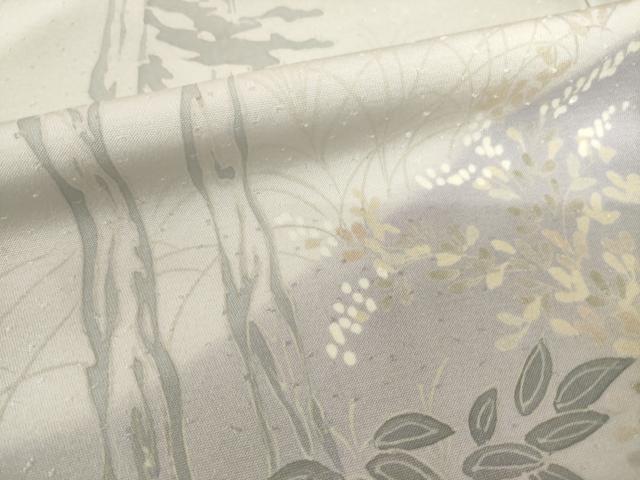 平和屋着物●創業460年・千總 訪問着 刺繍 渡り橋風景文 暈し染め 正絹 逸品 AABF8181ck