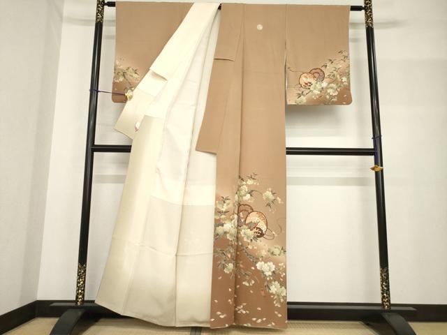 平和屋着物●現代アンティーク　貝島はるみ　綺麗伝説　訪問着　花鼓文　暈し染め　正絹　逸品　AABF8193ck